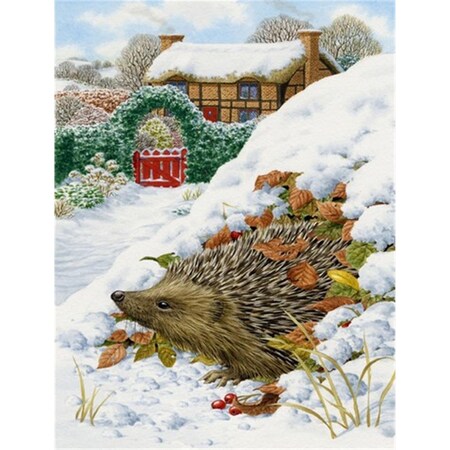 Carolines Treasures Hedgehog Holiday Flag Canvas House Size ASA2158CHF